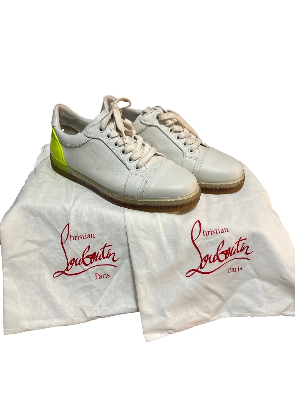 Christian Louboutin Yellow and White